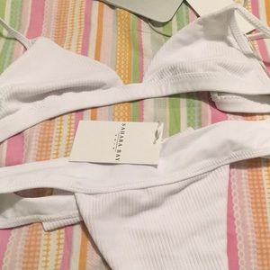 Cindy Top Ribbed Sahara Ray Swim White